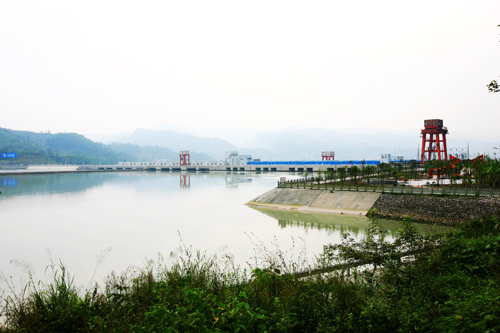 沙灣水電站庫區全景
